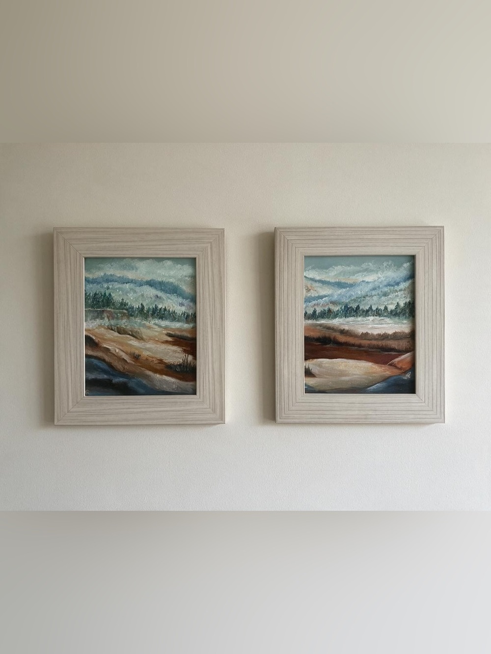 Framed Pair of Signed Original Landscape Paintings
